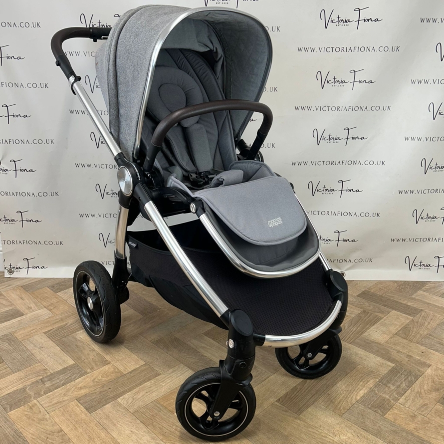 PRELOVED Mamas & Papas Ocarro Travel System Pushchair & Carrycot Woven Grey - Image 9