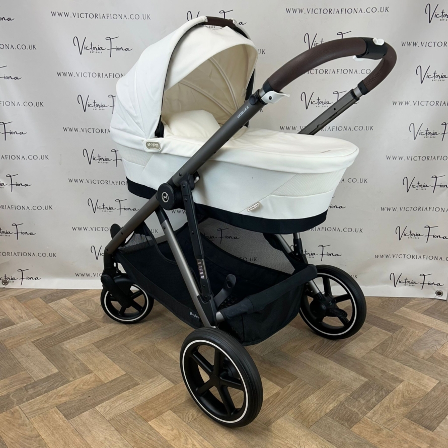 PRELOVED Cybex Gazelle S Duo Tandem Double Pushchair - Seashell White - Image 8