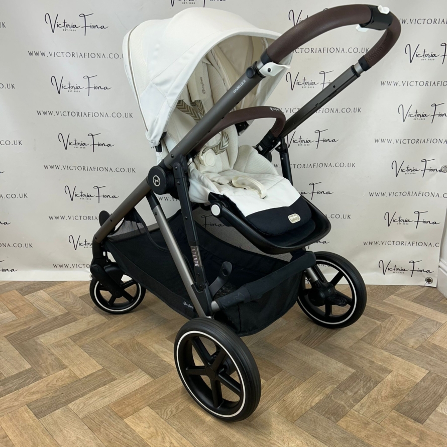 PRELOVED Cybex Gazelle S Duo Tandem Double Pushchair - Seashell White - Image 11