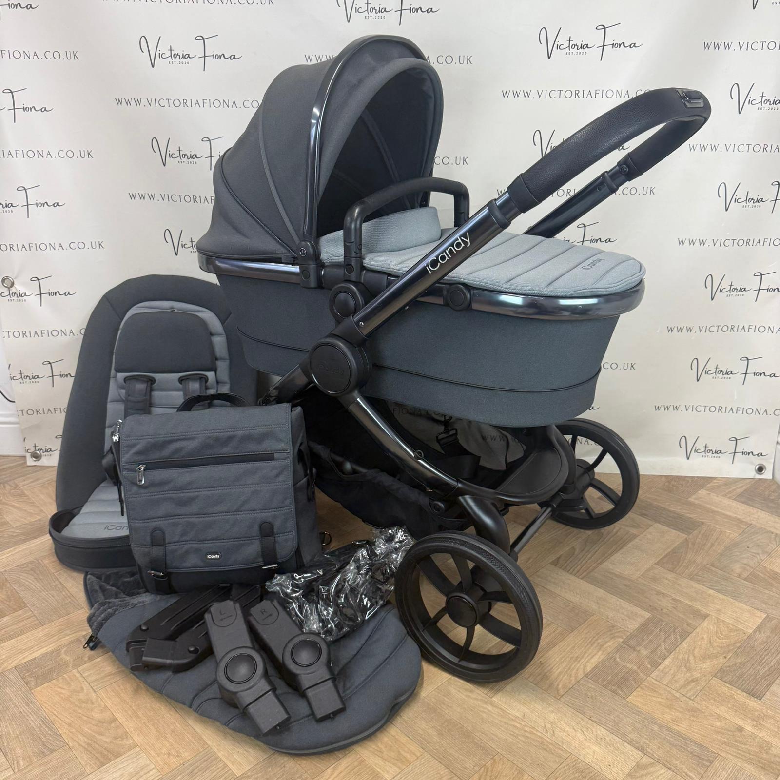 PRELOVED iCandy Peach 7 Pushchair with accessories - TRUFFLE GREY