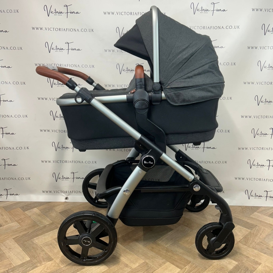 PRELOVED Silver Cross Wave Pushchair & Carrycot - Charcoal - Image 2