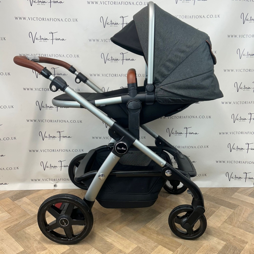 PRELOVED Silver Cross Wave Pushchair & Carrycot - Charcoal - Image 6