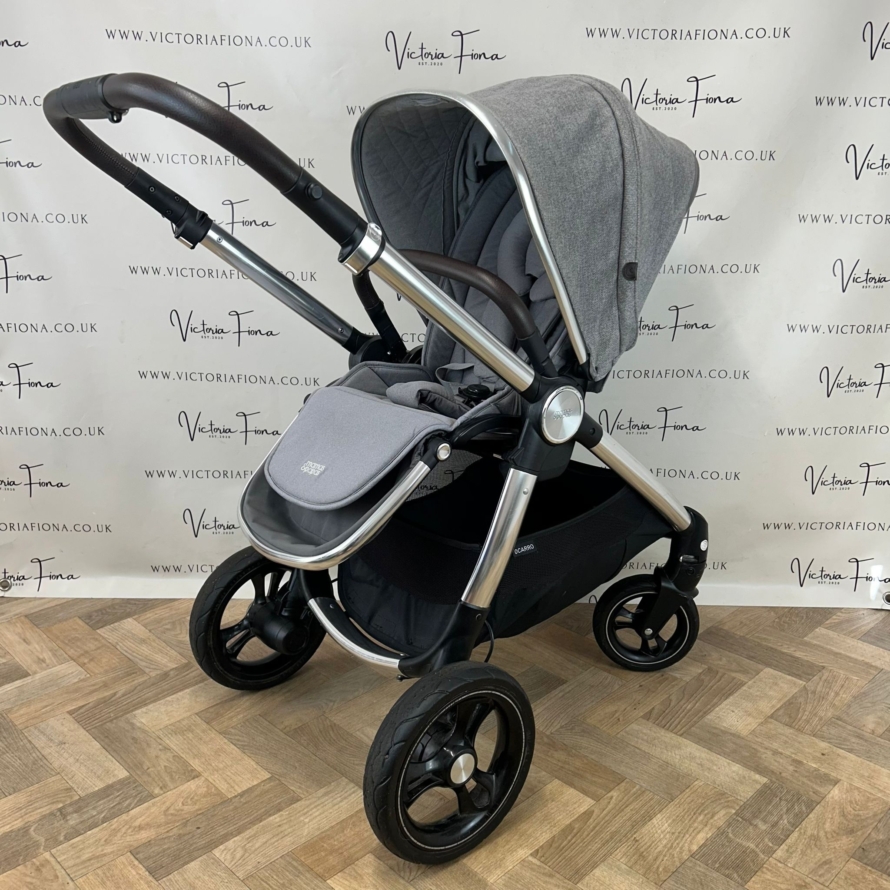 PRELOVED Mamas & Papas Ocarro Travel System Pushchair & Carrycot Woven Grey - Image 8