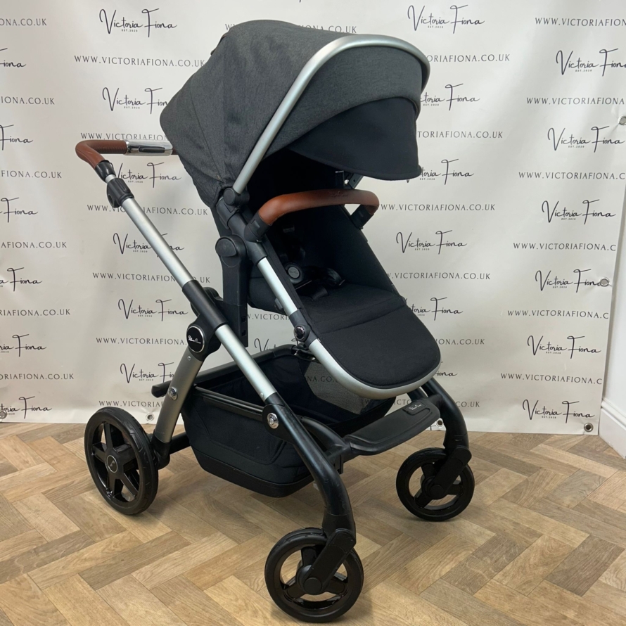 PRELOVED Silver Cross Wave Pushchair & Carrycot - Charcoal - Image 7