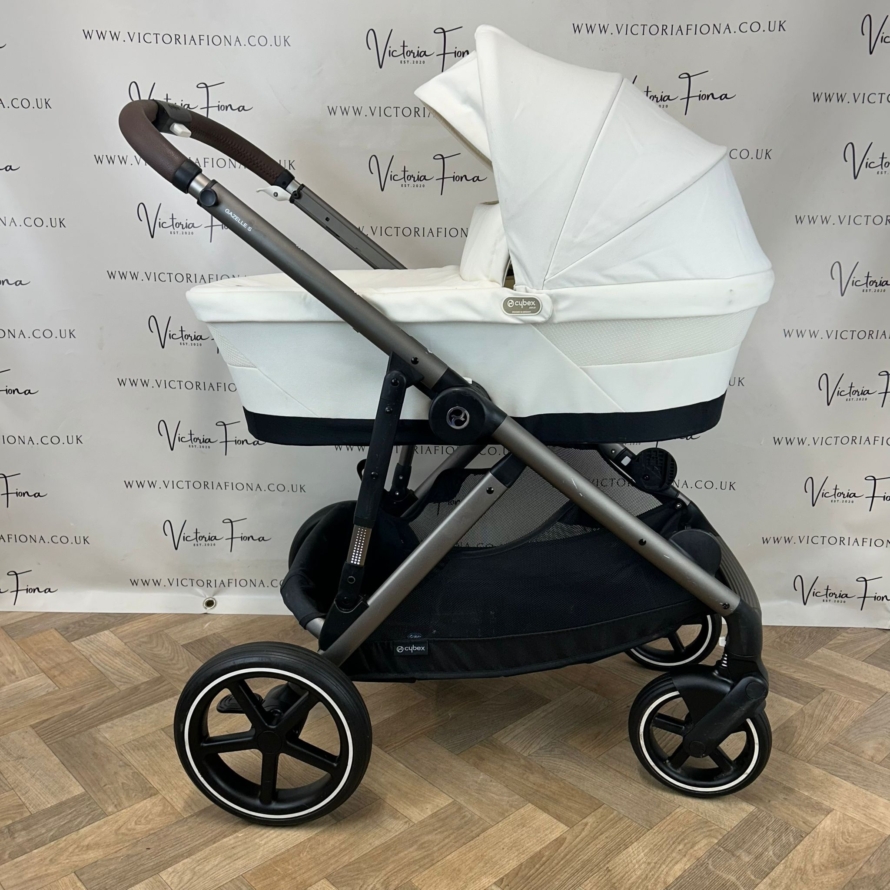 PRELOVED Cybex Gazelle S Duo Tandem Double Pushchair - Seashell White - Image 9