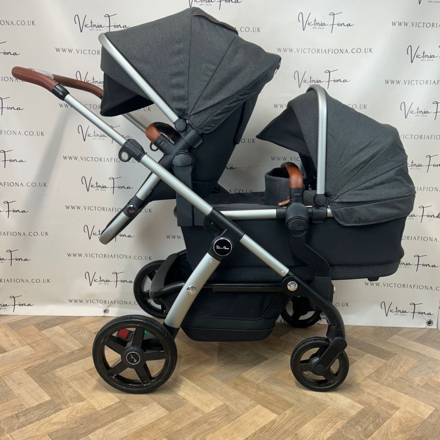 PRELOVED Silver Cross Wave Pushchair & Carrycot - Charcoal - Image 8