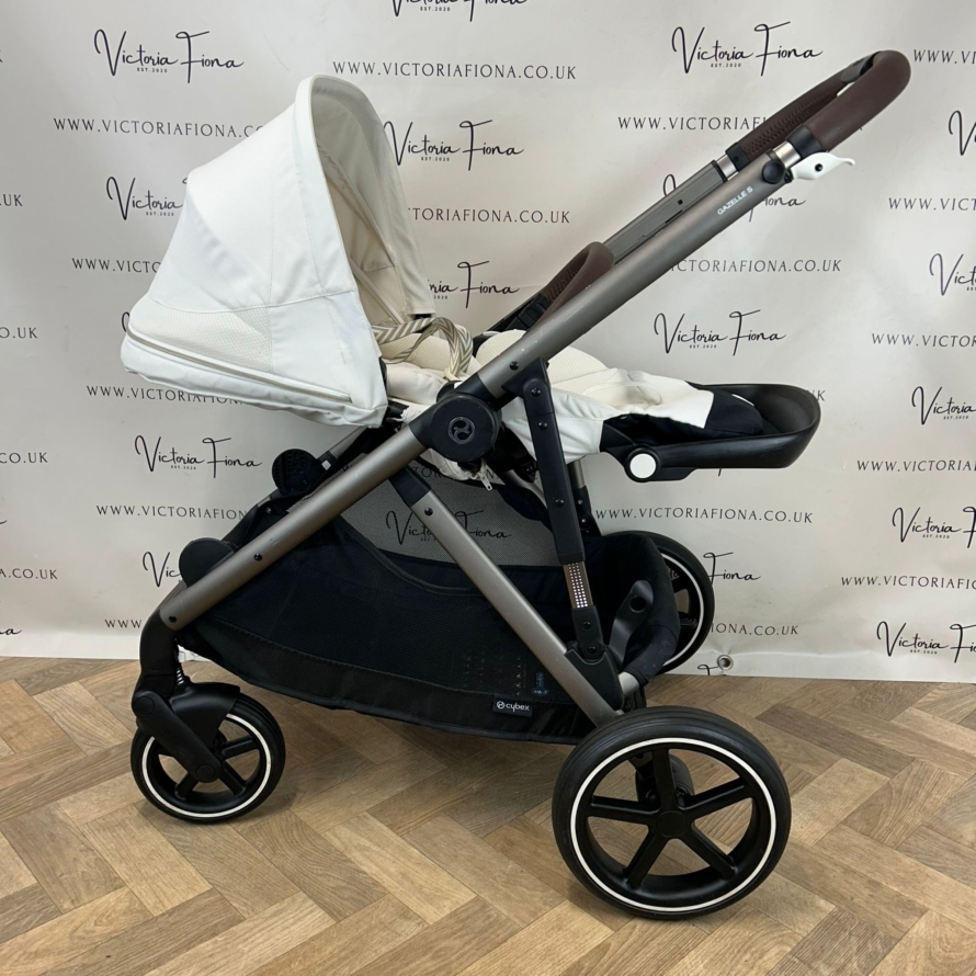 PRELOVED Cybex Gazelle S Duo Tandem Double Pushchair - Seashell White - Image 12