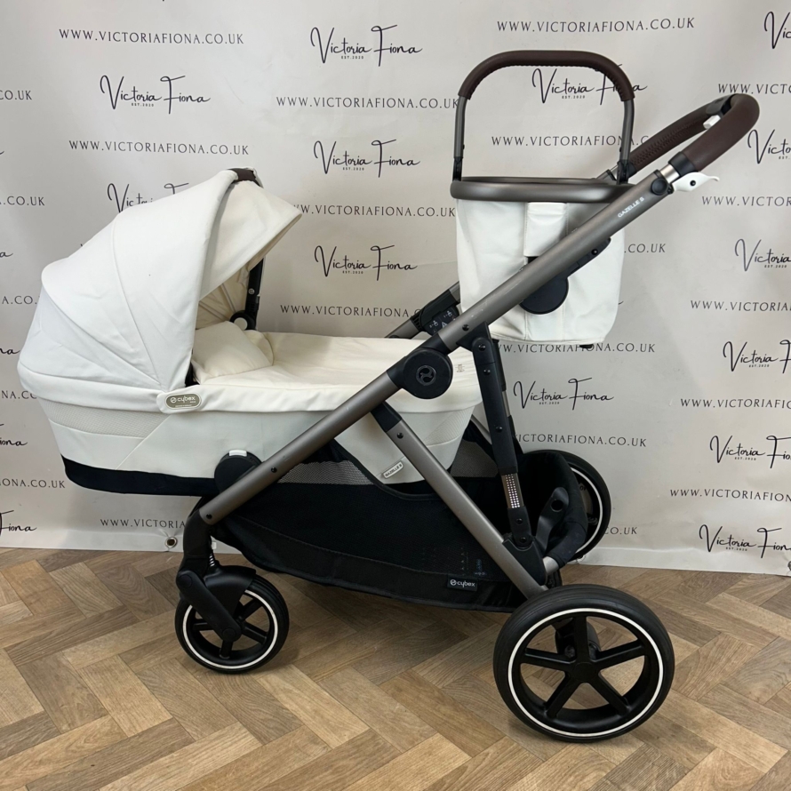 PRELOVED Cybex Gazelle S Duo Tandem Double Pushchair - Seashell White - Image 2