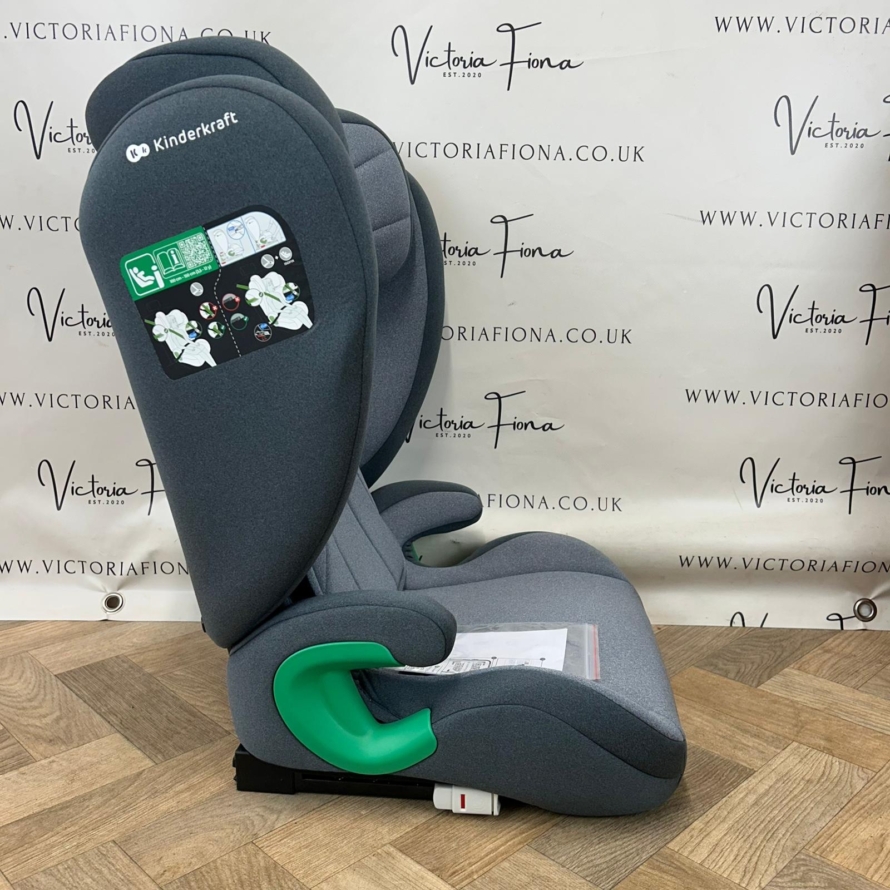 NEW Kinderkraft Junior Fix 2 Group 2/3 i-Size Car Seat - GREY RRP£90 - Image 3