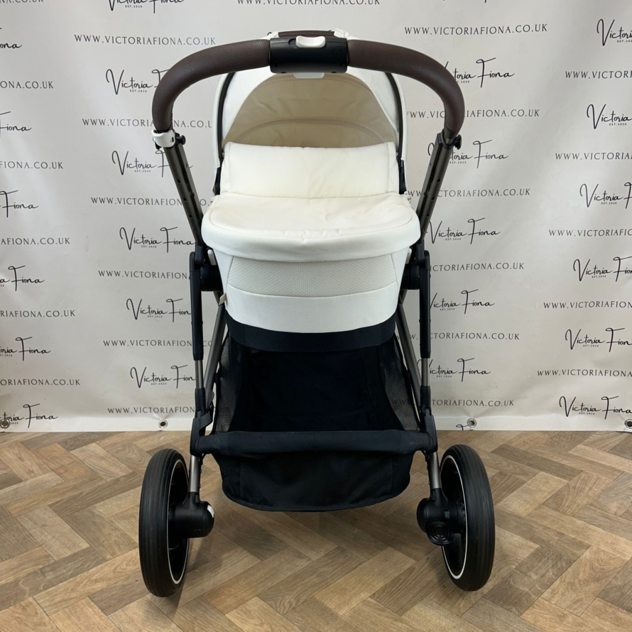 PRELOVED Cybex Gazelle S Duo Tandem Double Pushchair - Seashell White - Image 5