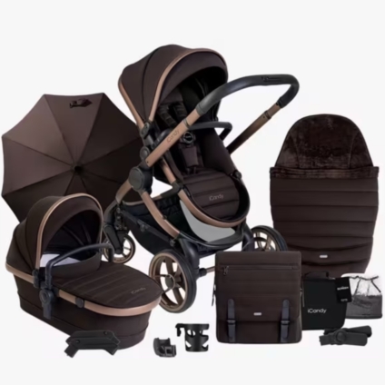 NEW iCandy Peach 7 Pushchair and Carrycot - Complete Bundle PECAN RRP£1593