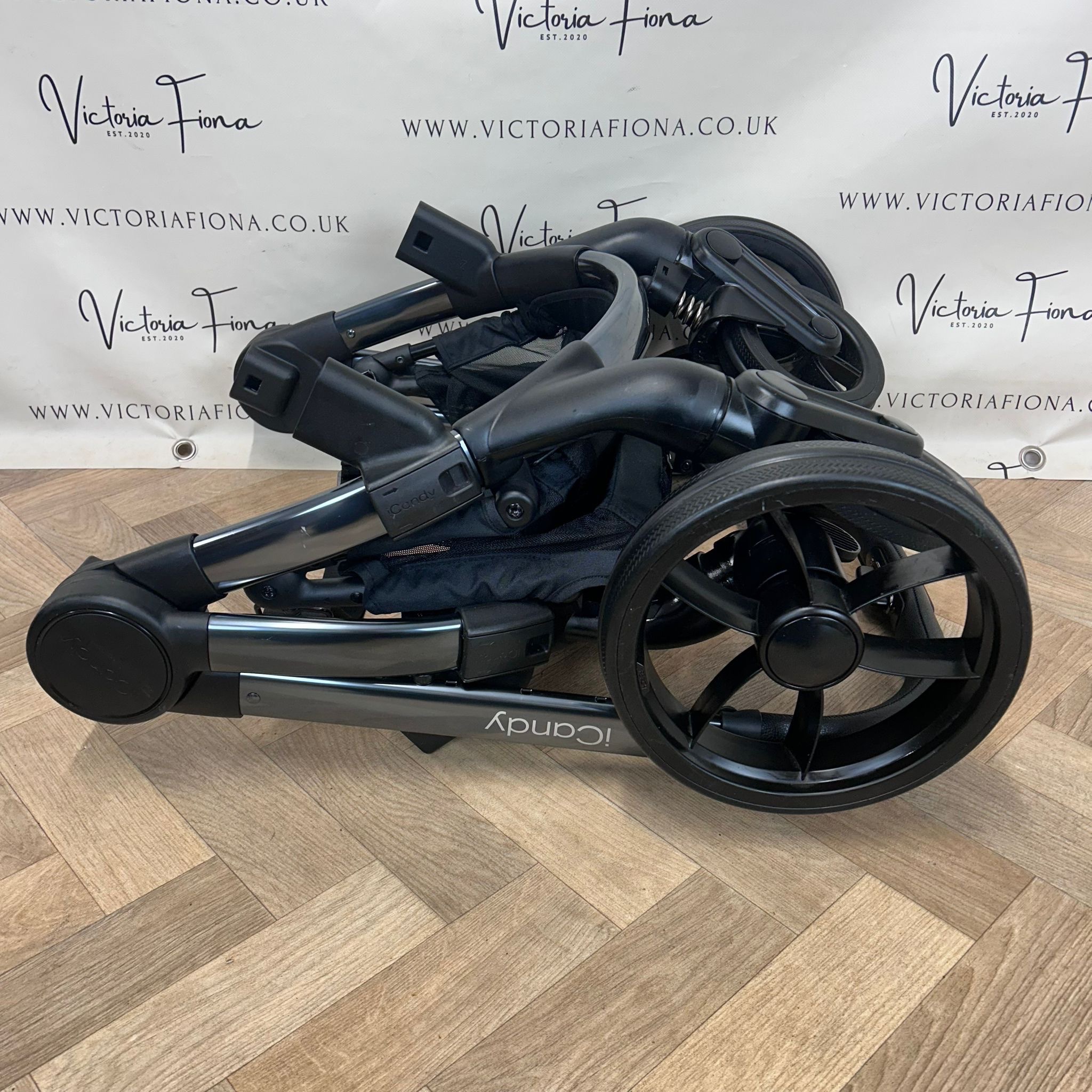 PRELOVED iCandy Peach 7 Tandem Double Pushchair with accessories - Dark Grey - Image 7