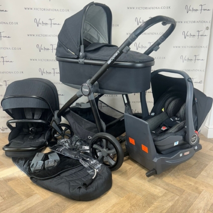 PRELOVED Babystyle Oyster 3 Pushchair & Carrycot Travel System - 0-22kg - Noir 🖤