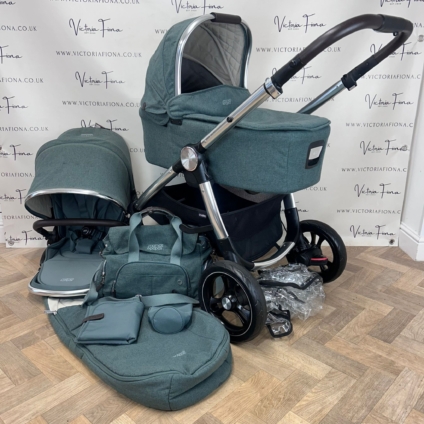 PRELOVED Mamas & Papas Ocarro Pushchair & Carrycot - Inky Teal