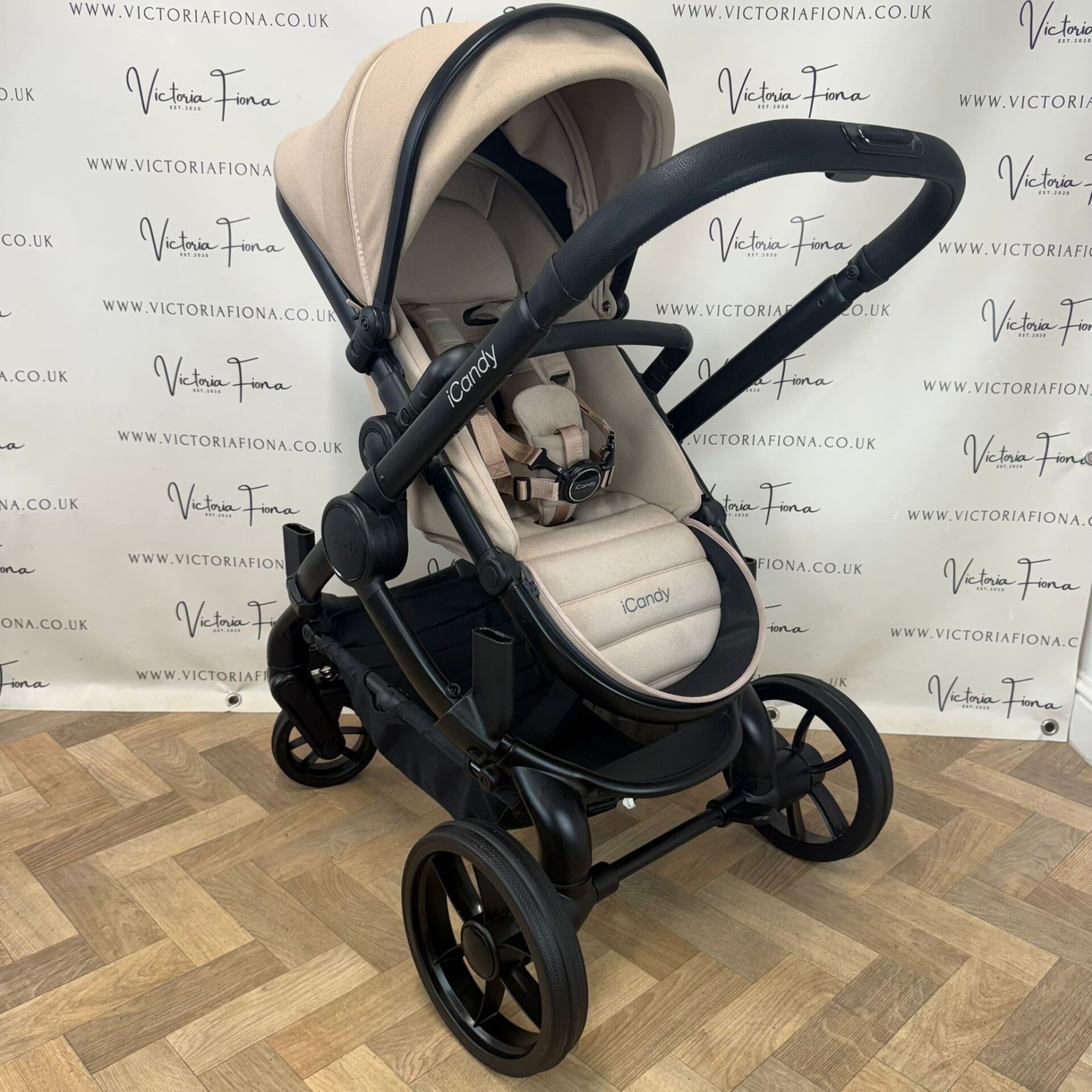 PRELOVED iCandy Peach 7 Tandem Double Pushchair with accessories - Cookie - Image 5