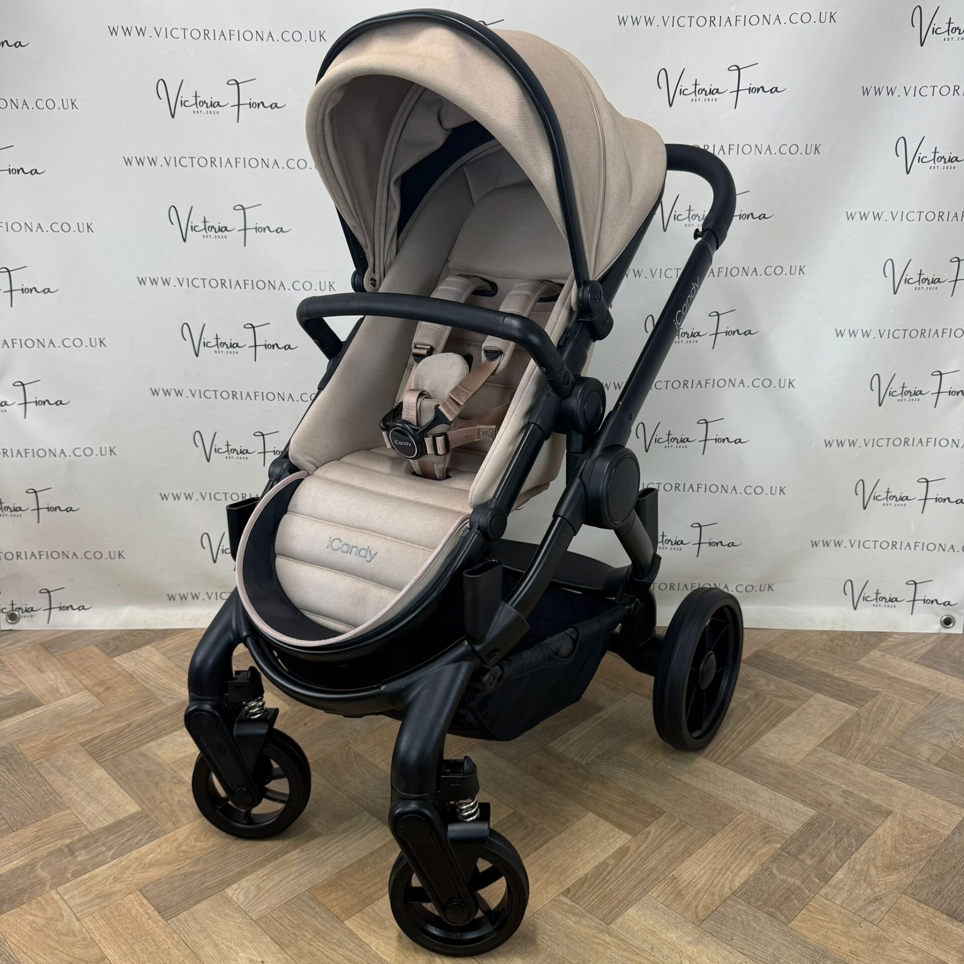 PRELOVED iCandy Peach 7 Tandem Double Pushchair with accessories - Cookie - Image 4