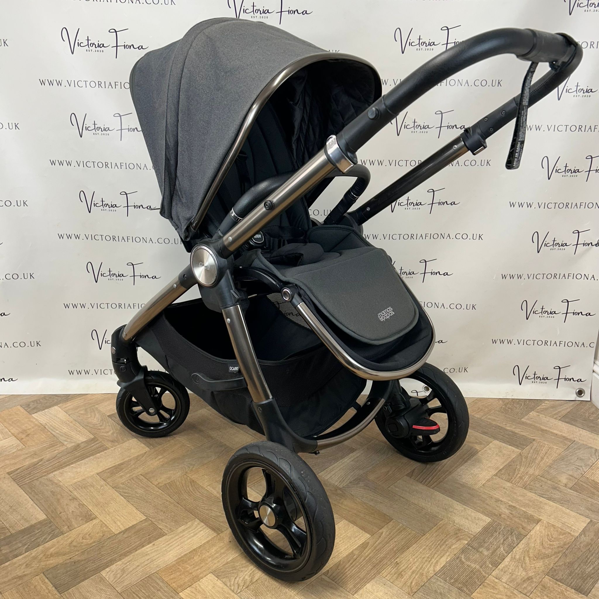 PRELOVED Mamas And Papas Ocarro Pushchair & Carrycot with Cybex 360 Car Seat - Onyx Black 🖤 - Image 6