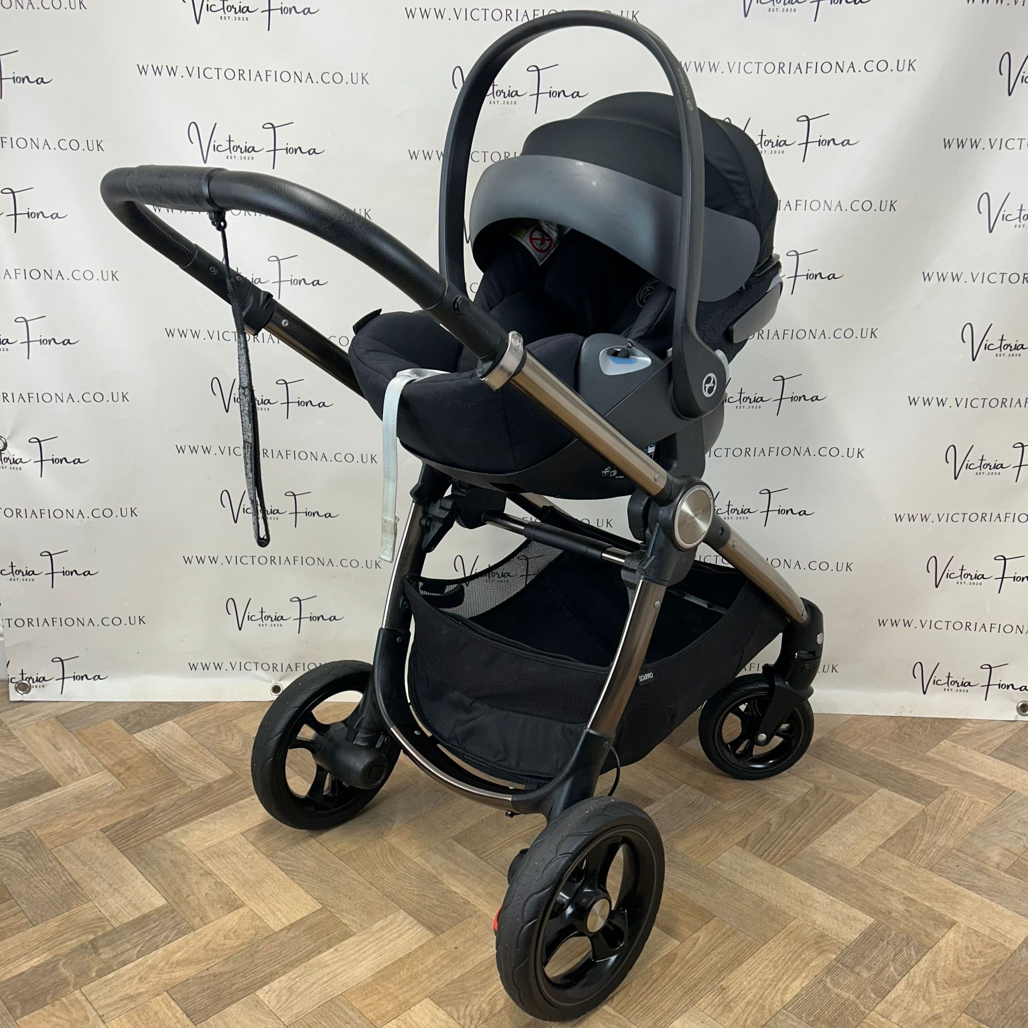 PRELOVED Mamas And Papas Ocarro Pushchair & Carrycot with Cybex 360 Car Seat - Onyx Black 🖤 - Image 9