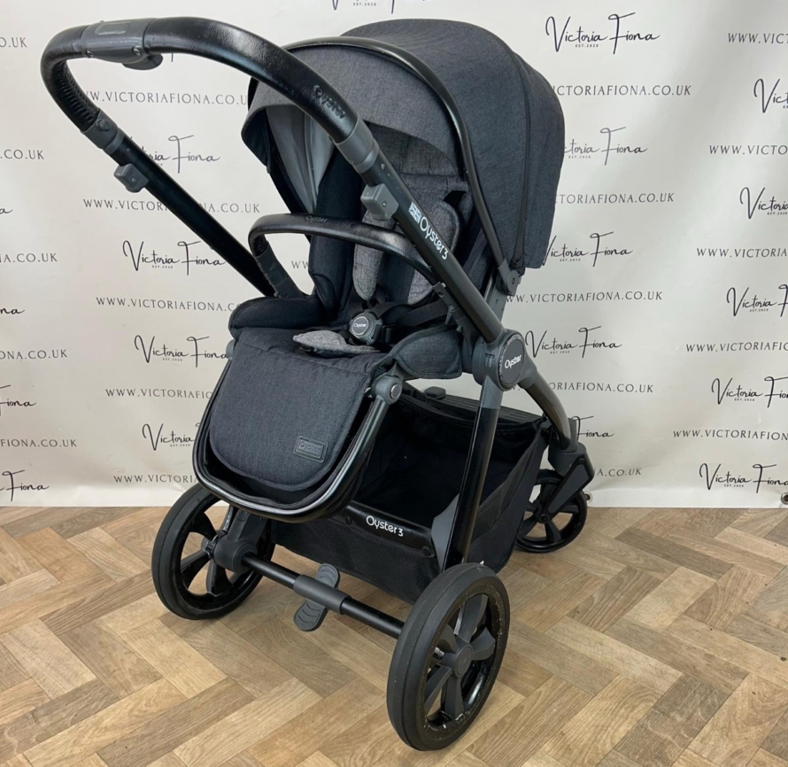 PRELOVED Babystyle Oyster 3 Pushchair & Carrycot Travel System - 0-22kg - Noir - Image 5