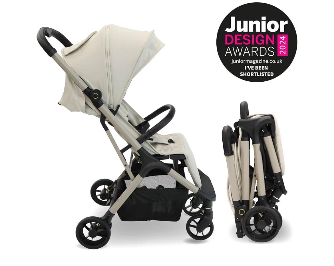 NEW My Babiie MBX7 Plus Auto-Fold Stroller - Ivory RRP£159 - Image 2