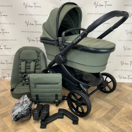 PRELOVED iCandy Peach 7 Pushchair and Carrycot - Ivy Green