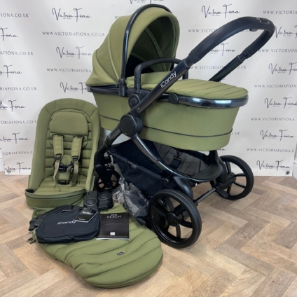 PRELOVED iCandy Peach 7 Pushchair and Carrycot - Olive Green