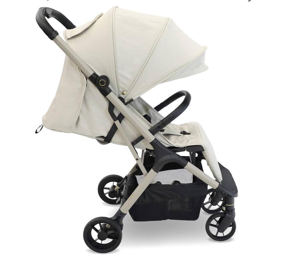 NEW My Babiie MBX7 Plus Auto-Fold Stroller - Ivory RRP£159 - Image 3