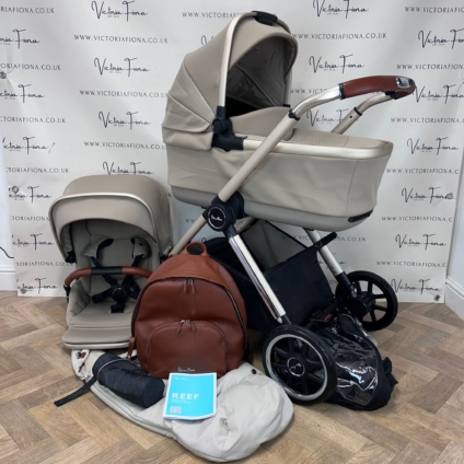 PRELOVED Silver Cross Reef Carrycot & Pushchair - Stone