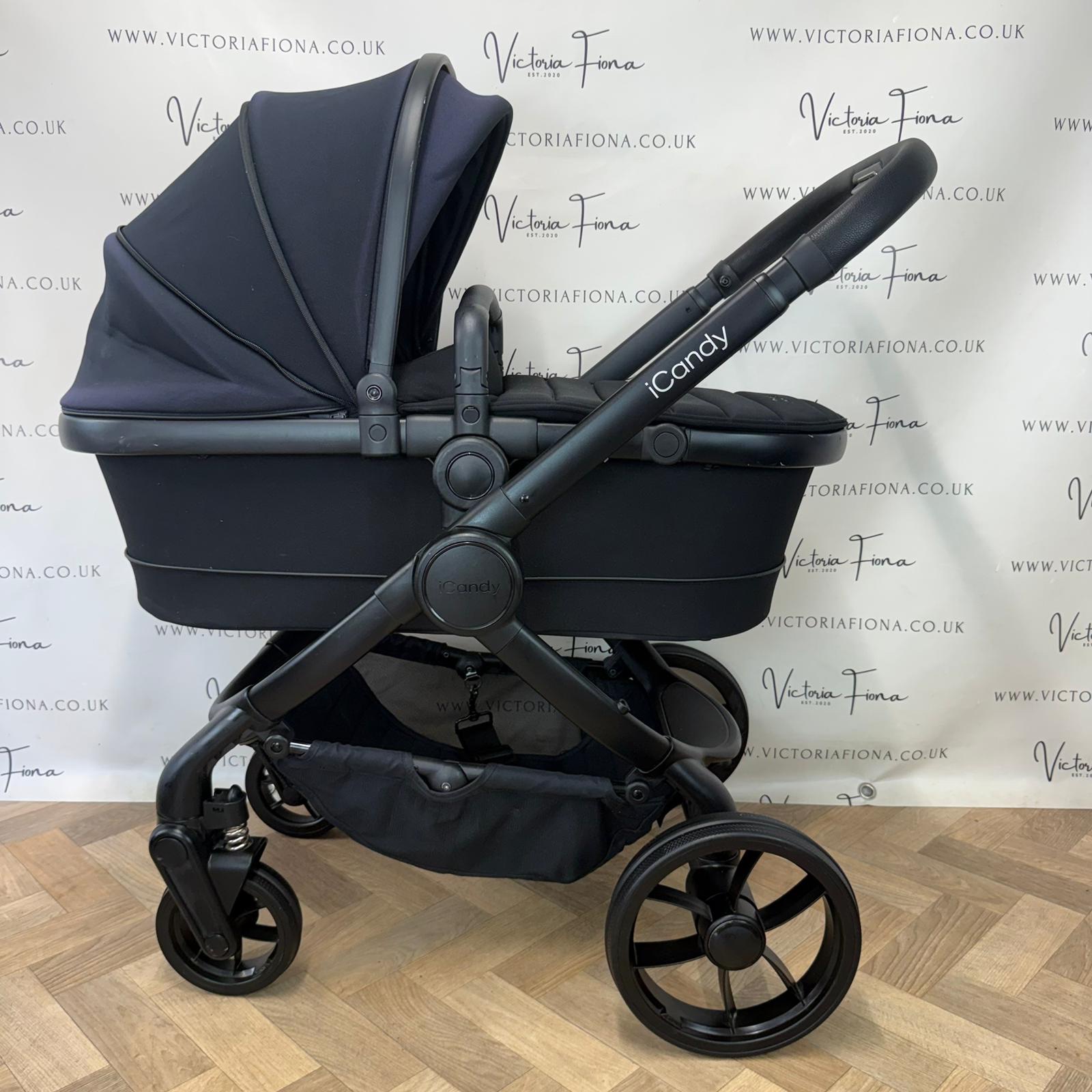 PRELOVED iCandy Peach 7 Pushchair with accessories and CYBEX 360 Car Seat & Isofix - BLACK - Image 2