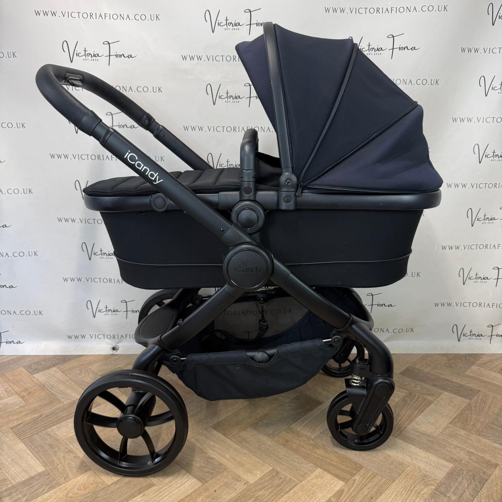 PRELOVED iCandy Peach 7 Pushchair with accessories and CYBEX 360 Car Seat & Isofix - BLACK - Image 4