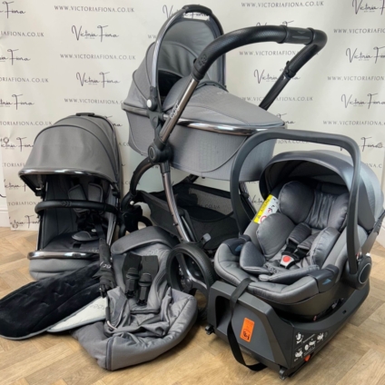 PRELOVED Egg2 Carrycot & Pushchair TRAVEL SYSTEM - Jurassic Grey