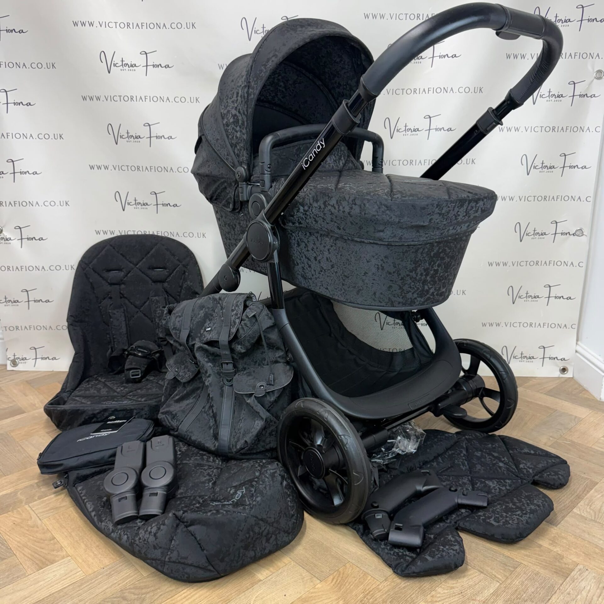PRELOVED iCandy Orange Carrycot & Pushchair - Crushed Velvet