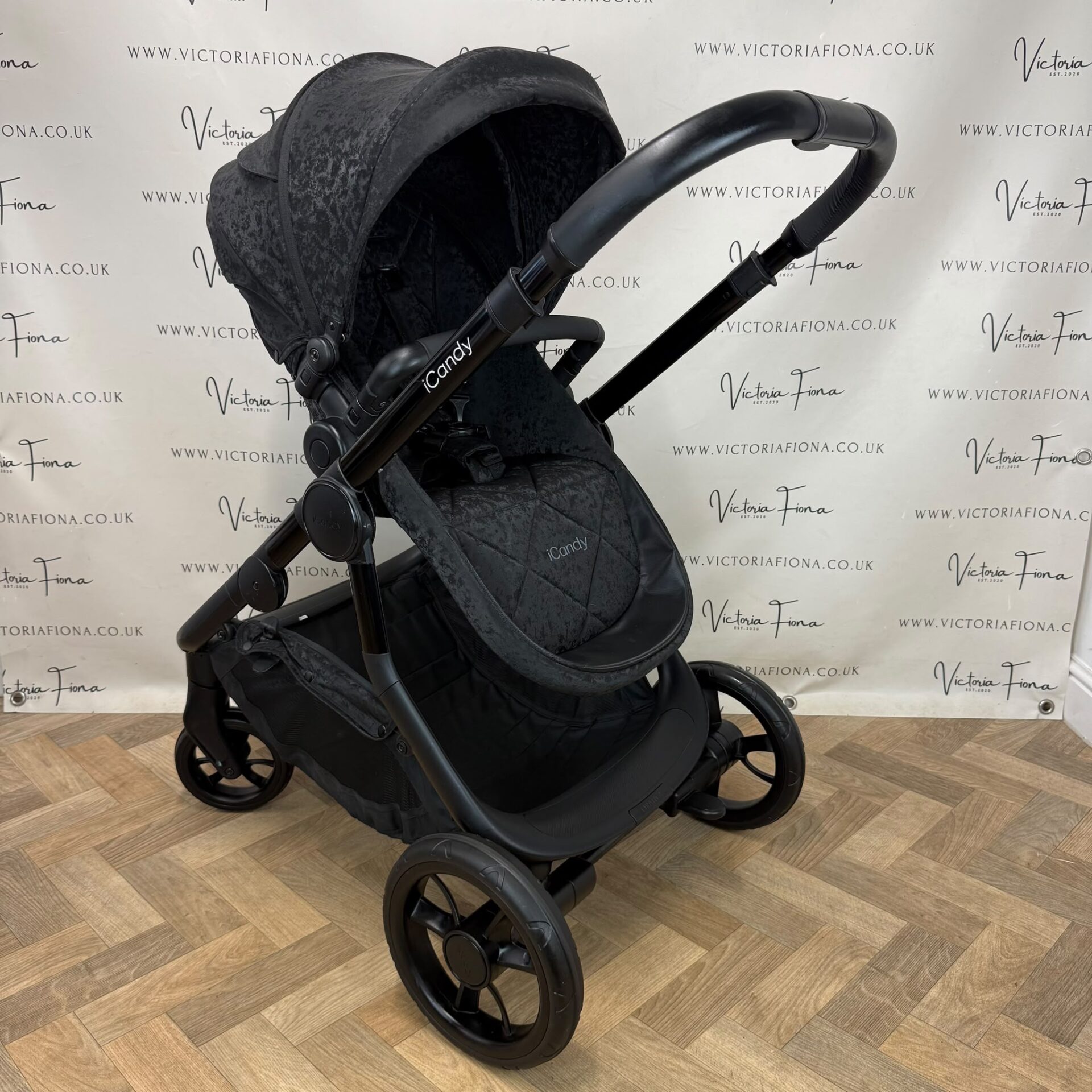 PRELOVED iCandy Orange Carrycot & Pushchair - Crushed Velvet - Image 8
