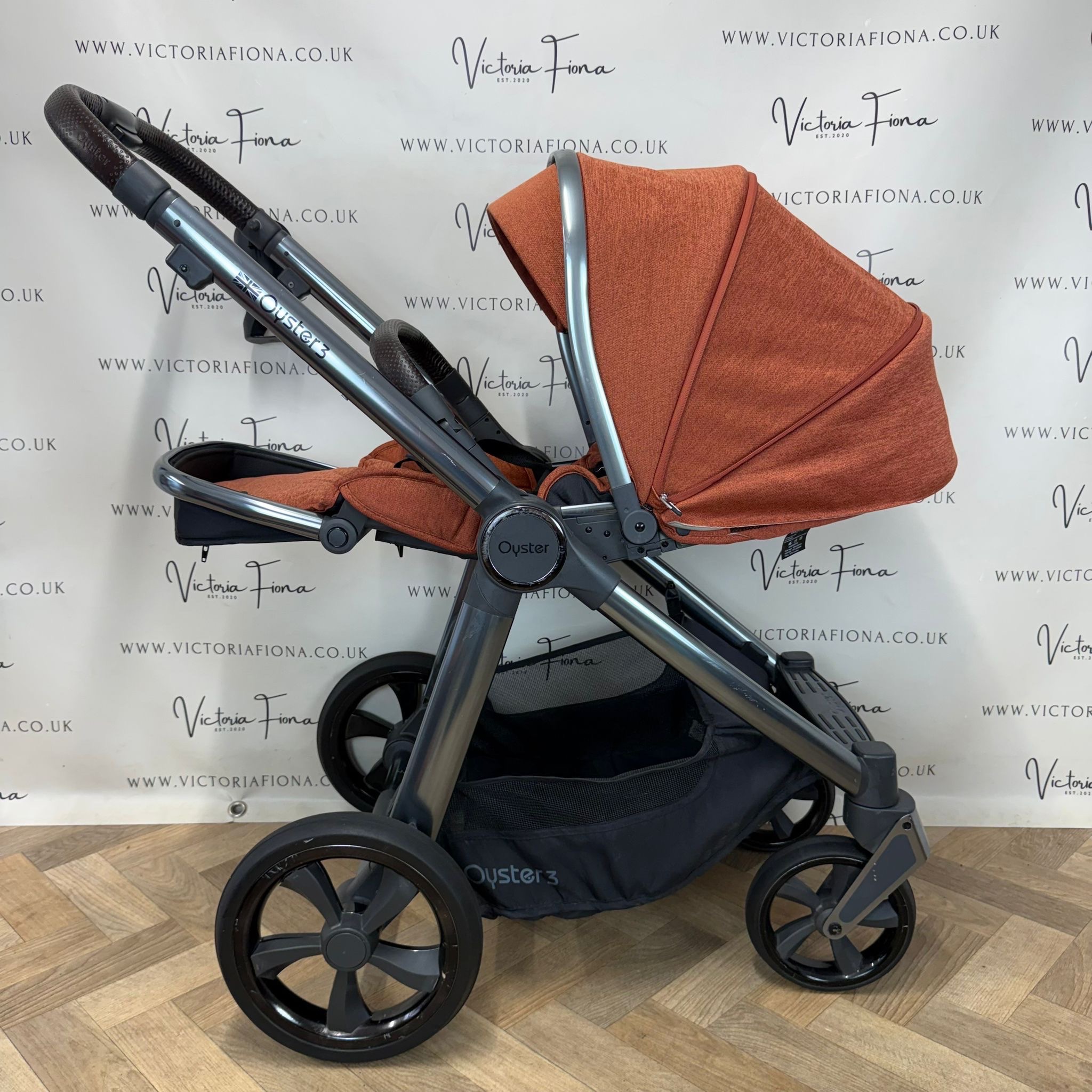 PRELOVED Babystyle Oyster 3 Pushchair & Carrycot - Ember Orange - Image 7