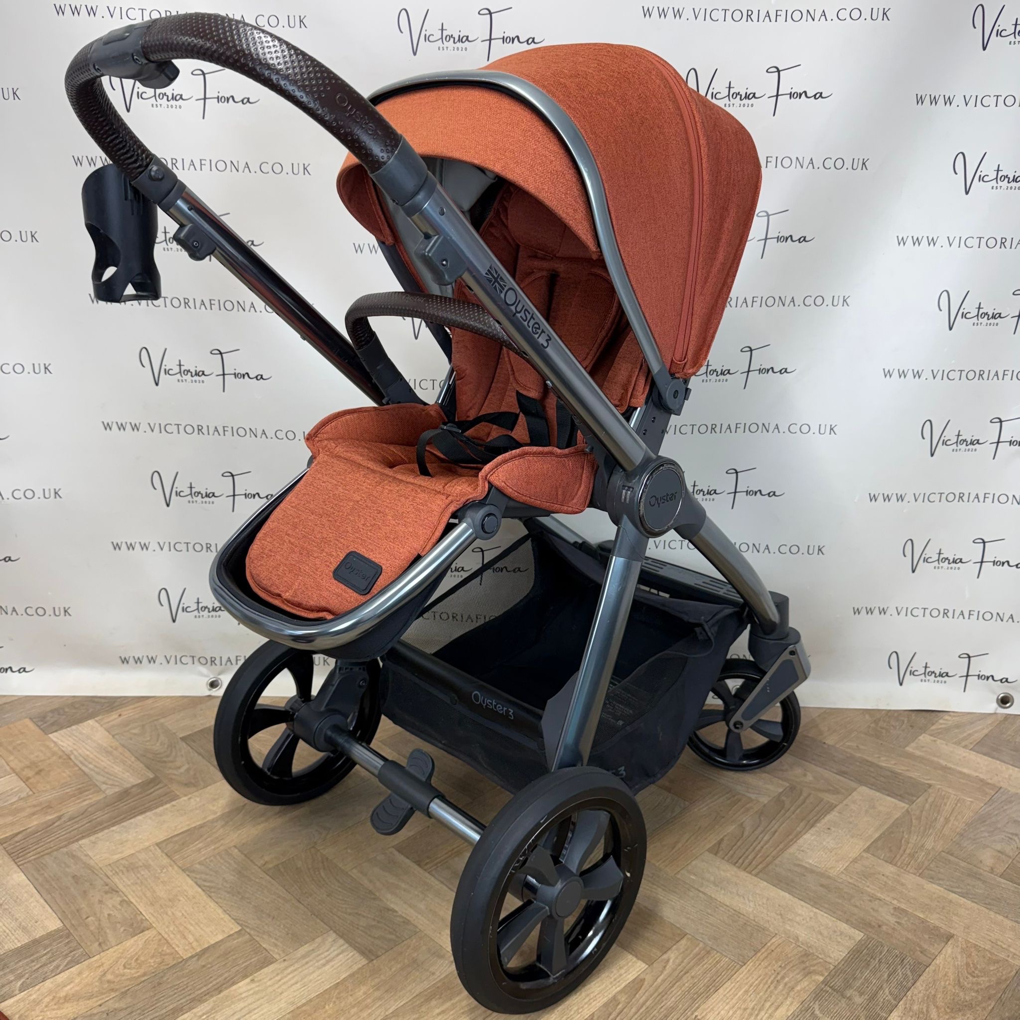 PRELOVED Babystyle Oyster 3 Pushchair & Carrycot - Ember Orange - Image 6