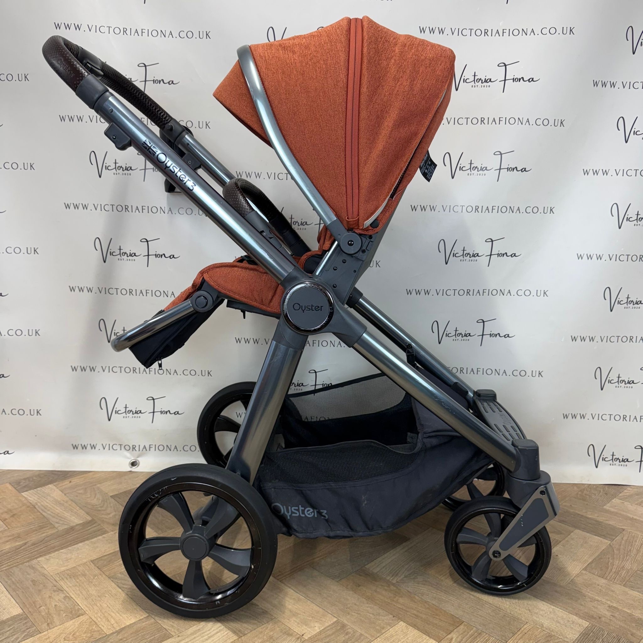 PRELOVED Babystyle Oyster 3 Pushchair & Carrycot - Ember Orange - Image 5