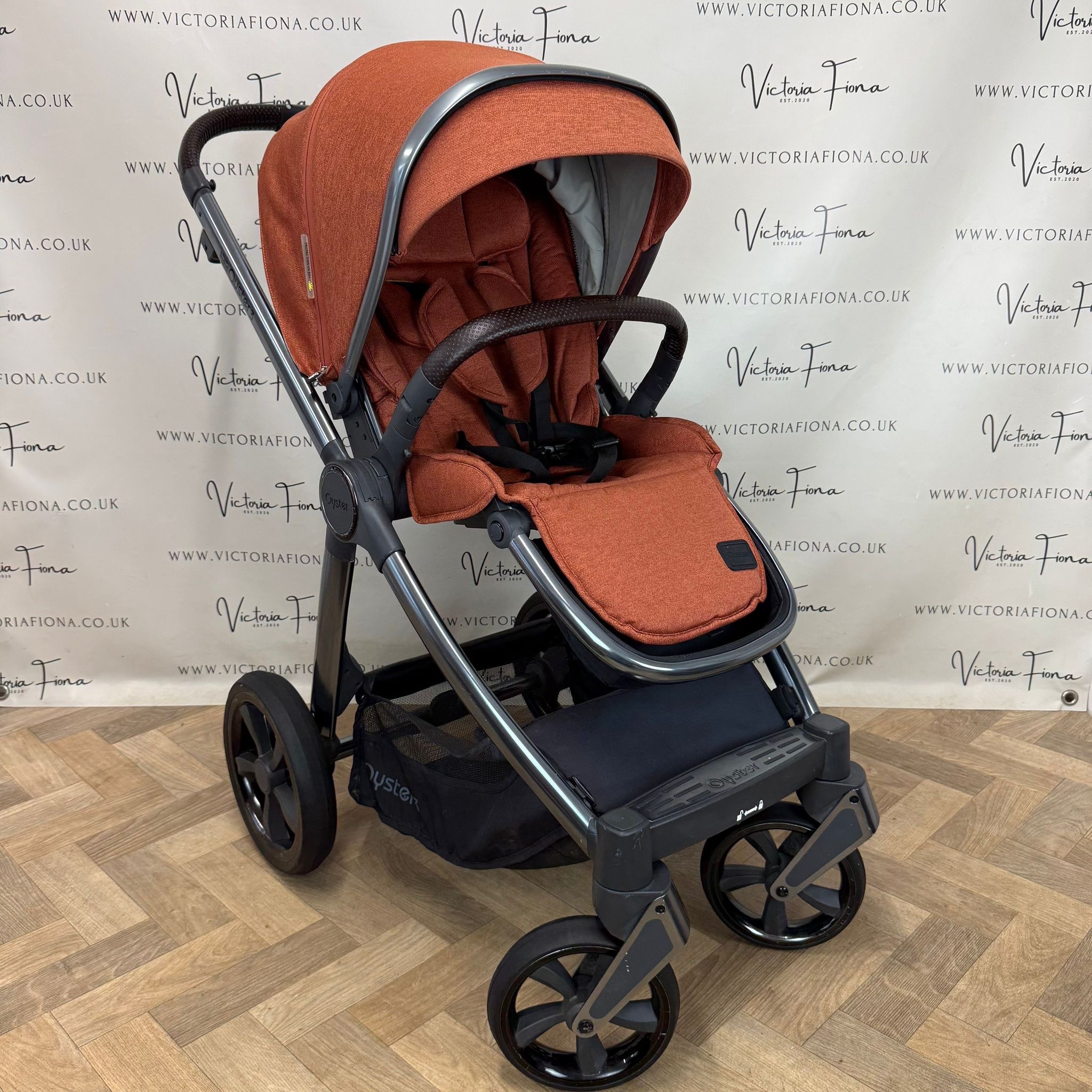PRELOVED Babystyle Oyster 3 Pushchair & Carrycot - Ember Orange - Image 8