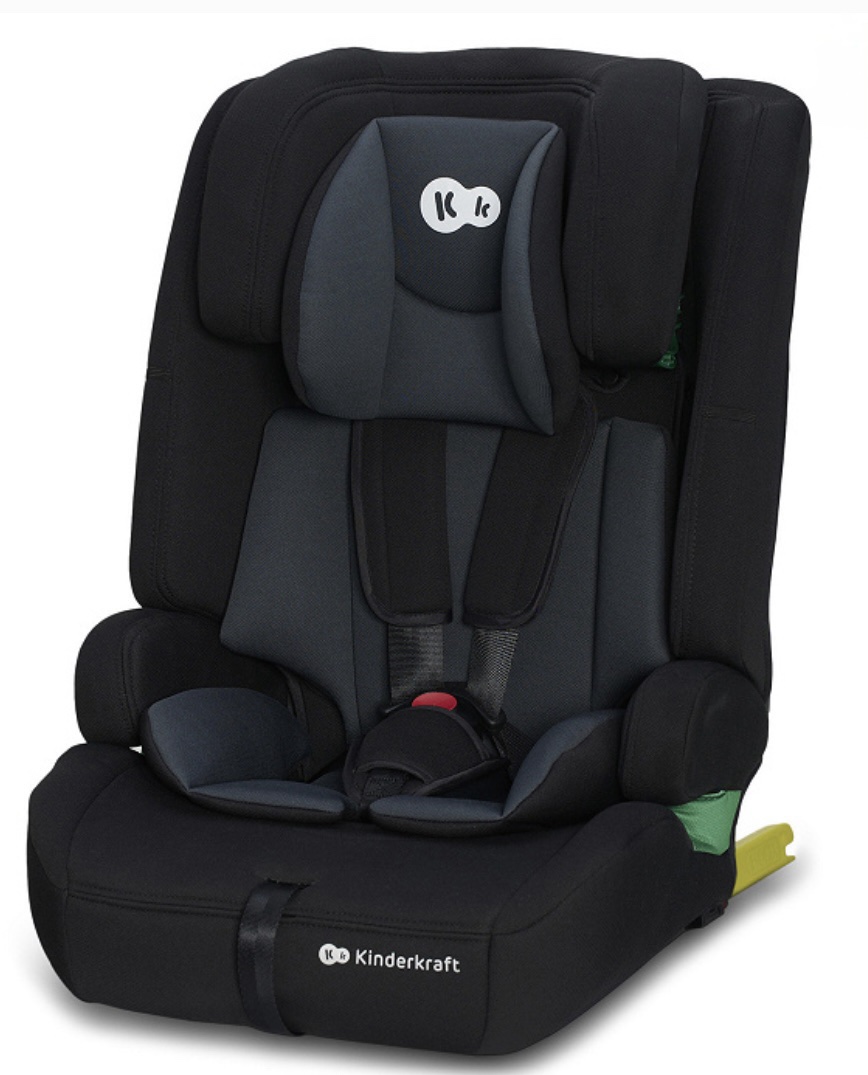 NEW Kinderkraft Safety Fix 2 i-size Car Seat with Isofix - BLACK (9-36kg approx 15months-12years)