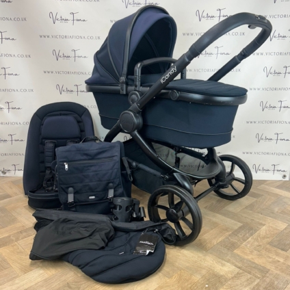 PRELOVED iCandy Peach 7 Pushchair with accessories - INK BLACK RRP£1543