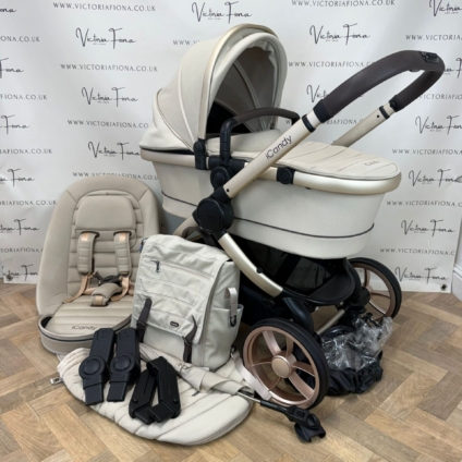 PRELOVED iCandy Peach 7 Pushchair and Carrycot - Biscotti