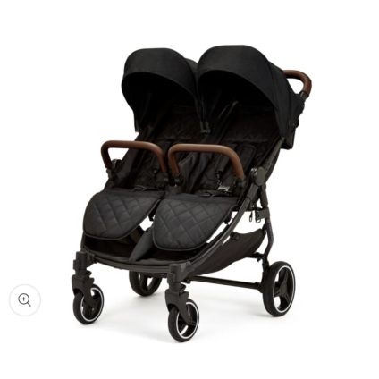 NEW Ickle Bubba Venus Double Stroller Black & Tan