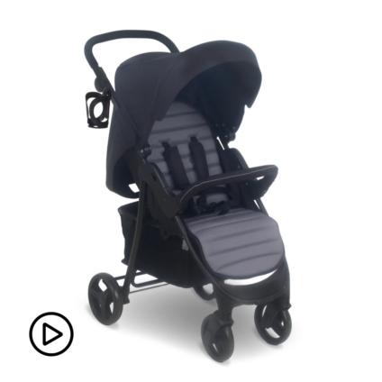 NEW My Babiie MB30 Plus Pushchair - Black / Grey RRP£99
