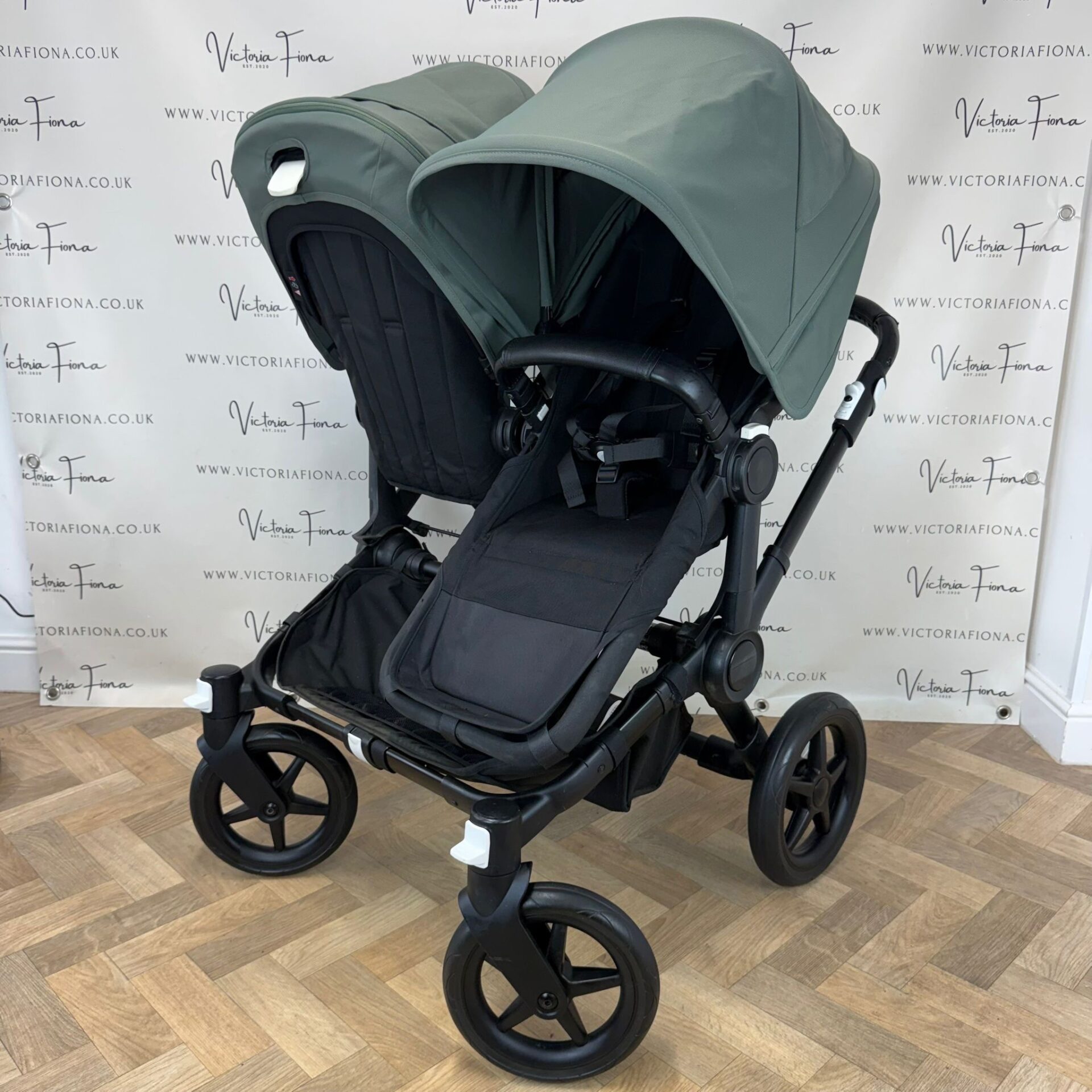 PRELOVED Bugaboo Donkey 5 DUO Double Pushchair - Forest Green with Black Chassis - Image 7