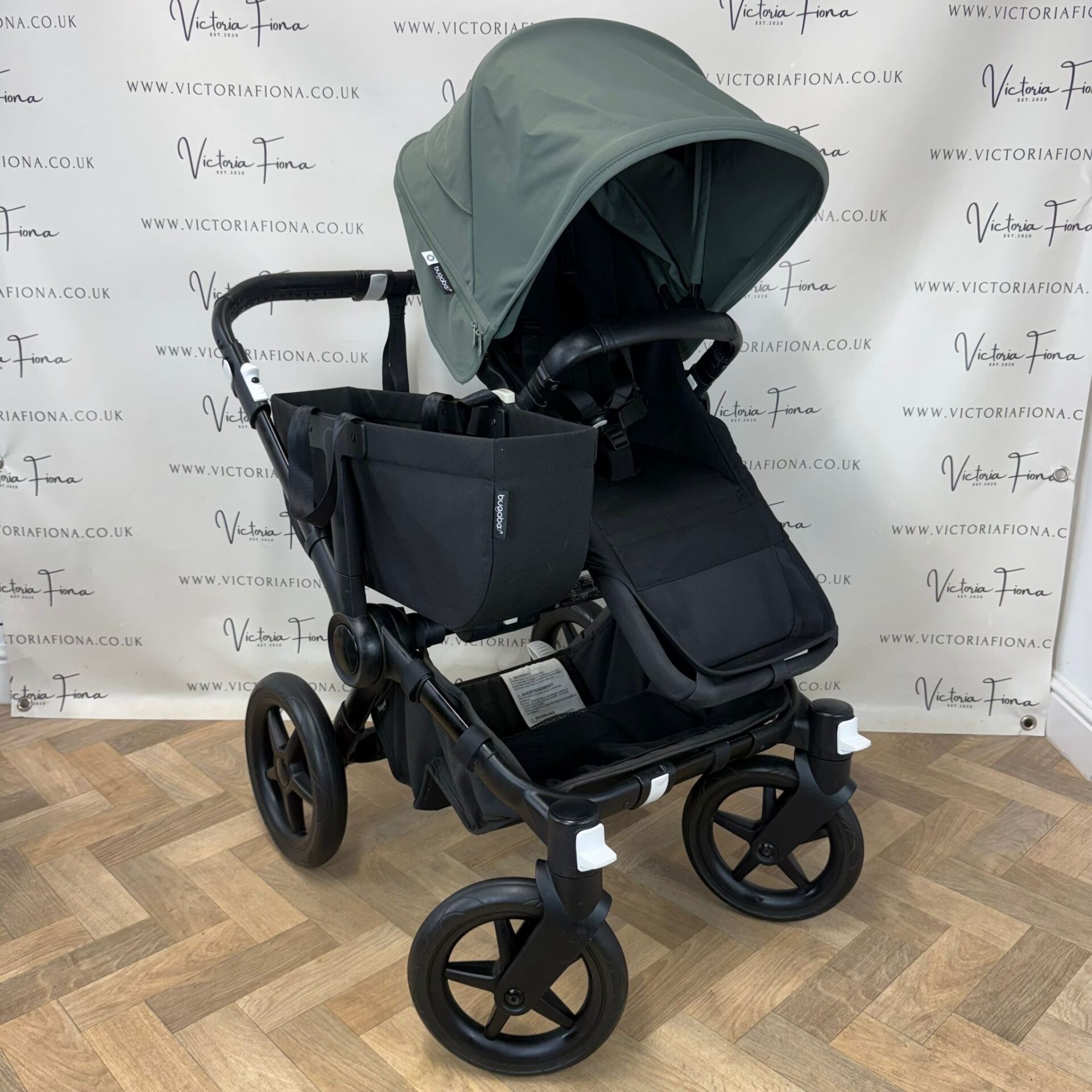 PRELOVED Bugaboo Donkey 5 DUO Double Pushchair - Forest Green with Black Chassis - Image 5