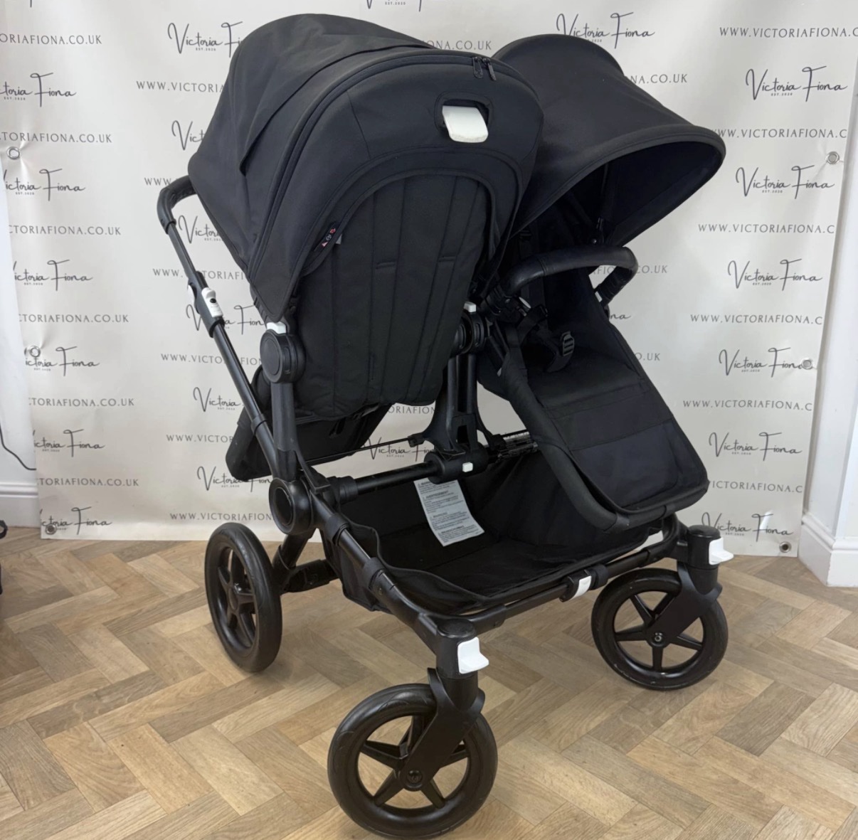 PRELOVED Bugaboo Donkey 5 DUO Double Pushchair - Black with Black Chassis - Image 6