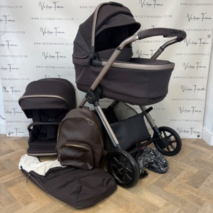 PRELOVED Silver Cross Reef 2 Carrycot & Pushchair - Ganache