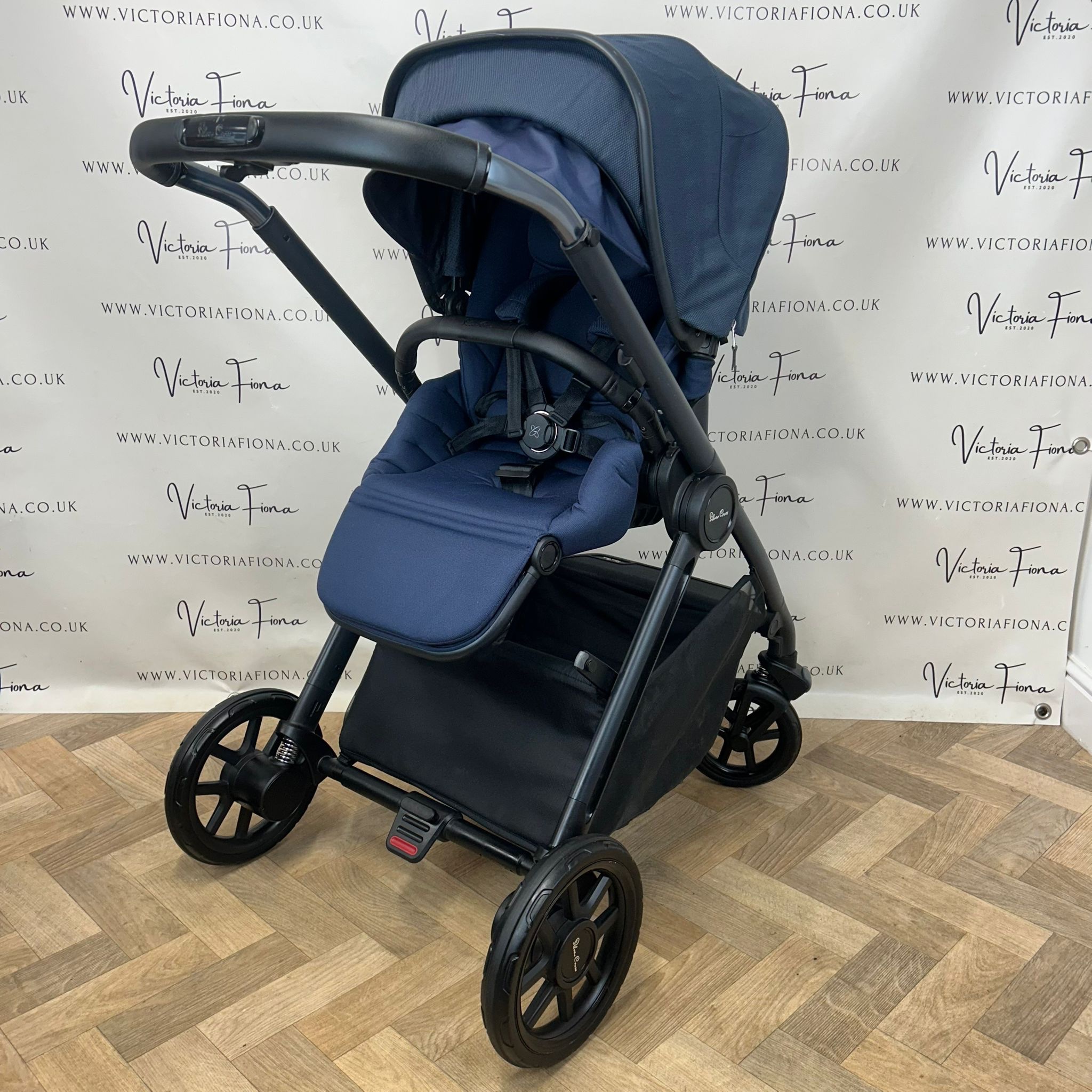 PRELOVED Silver Cross Reef Carrycot, Pushchair & Car Seat - Neptune Blue - Image 5