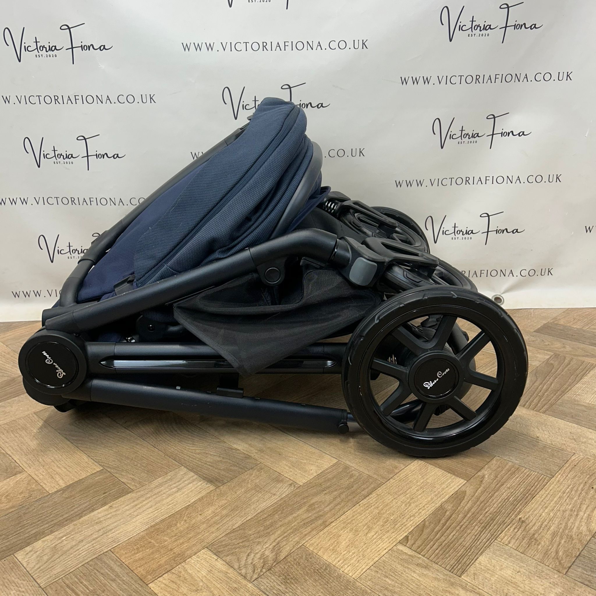 PRELOVED Silver Cross Reef Carrycot, Pushchair & Car Seat - Neptune Blue - Image 10