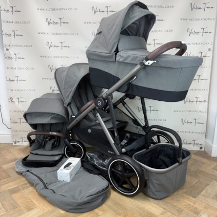 PRELOVED Cybex Gazelle S Duo Tandem Double Pushchair - Soho Grey 🤍