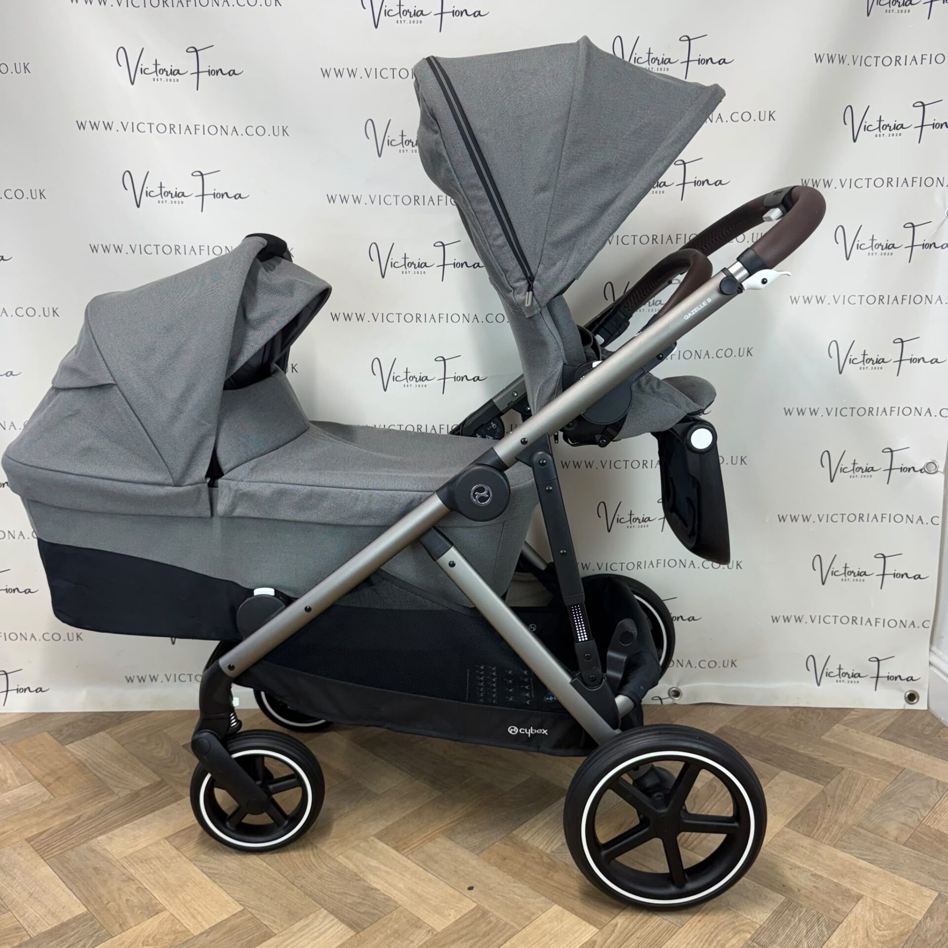 PRELOVED Cybex Gazelle S Duo Tandem Double Pushchair - Soho Grey π€ - Image 7